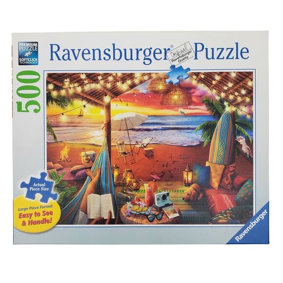 Ravensburger Cozy Cabana 500 Piece Large Format Jigsaw Puzzle Pre-Owned - Picture 1 of 7